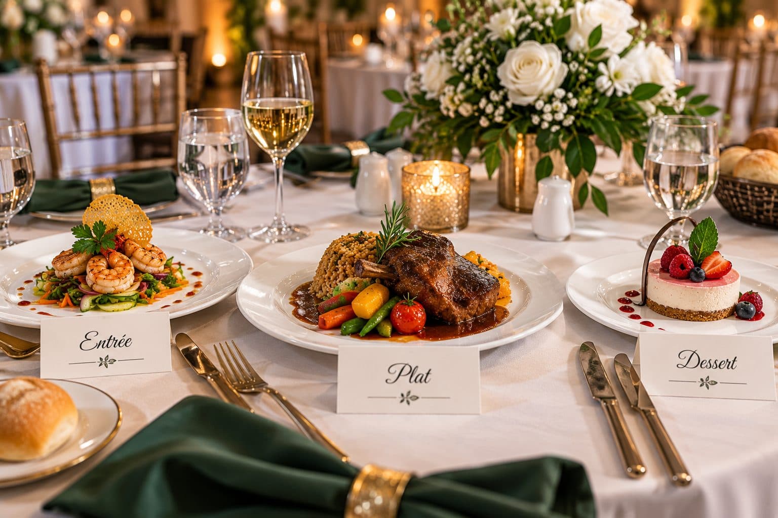 Menu trois services
